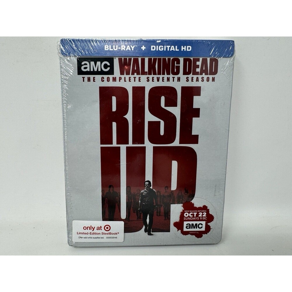NEW The Walking Dead: The Complete Seventh Season 7 Blu-ray Target Steelbook